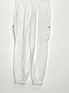 PANTALÓN LINO CARGO NADIA BLANCO