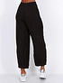 PANTALÓN LINO CARGO NEGRO