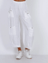 PANTALÓN LINO CARGO BLANCO
