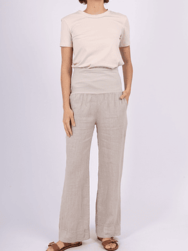 PANTALÓN LINO MANUELLE BEIGE