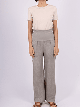 PANTALÓN LINO MANUELLE KAKI