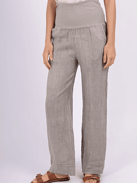 PANTALÓN LINO MANUELLE KAKI