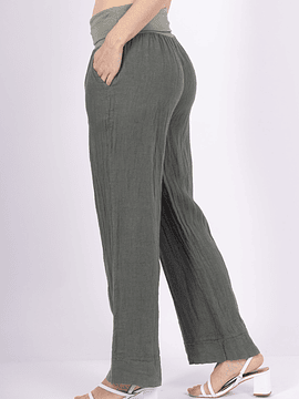 PANTALÓN LINO MANUELLE OLIVA