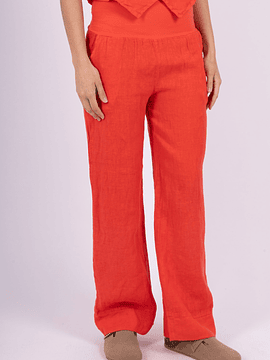 PANTALÓN LINO MANUELLE CORAL