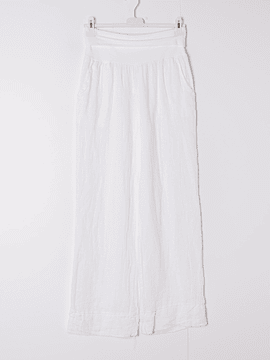 PANTALÓN LINO MANUELLE BLANCO