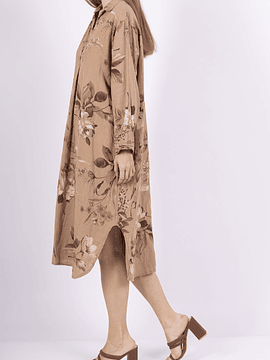 VESTIDO LINO TOPACIO CARAMELO