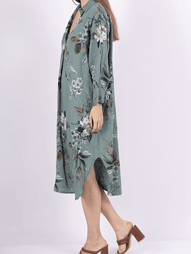 VESTIDO LINO TOPACIO CELEDON