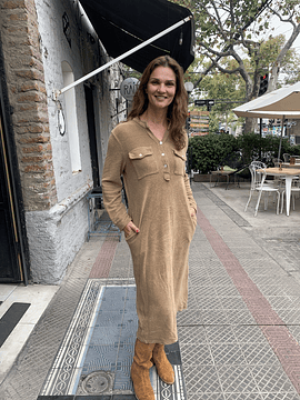 VESTIDO PLUS ITALIANO BEIGE