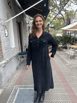 VESTIDO PLUS ITALIANO NEGRO