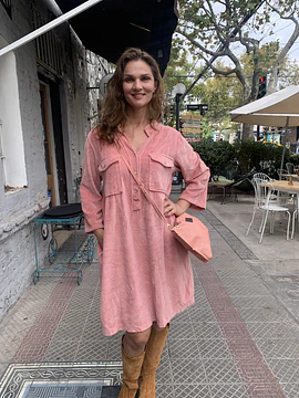 VESTIDO PLUS ITALIANO ROSADO