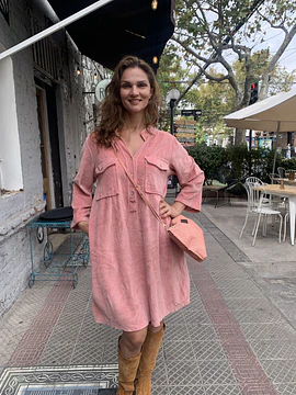 VESTIDO PLUS ITALIANO ROSADO