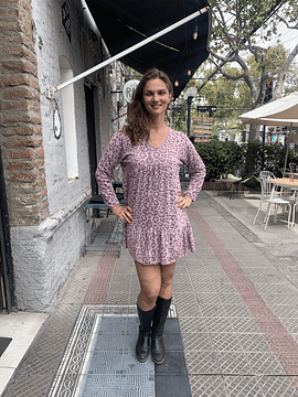VESTIDO LEOPARDO NADIA ROSADO