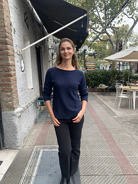 SWEATER CARO AZUL MARINO