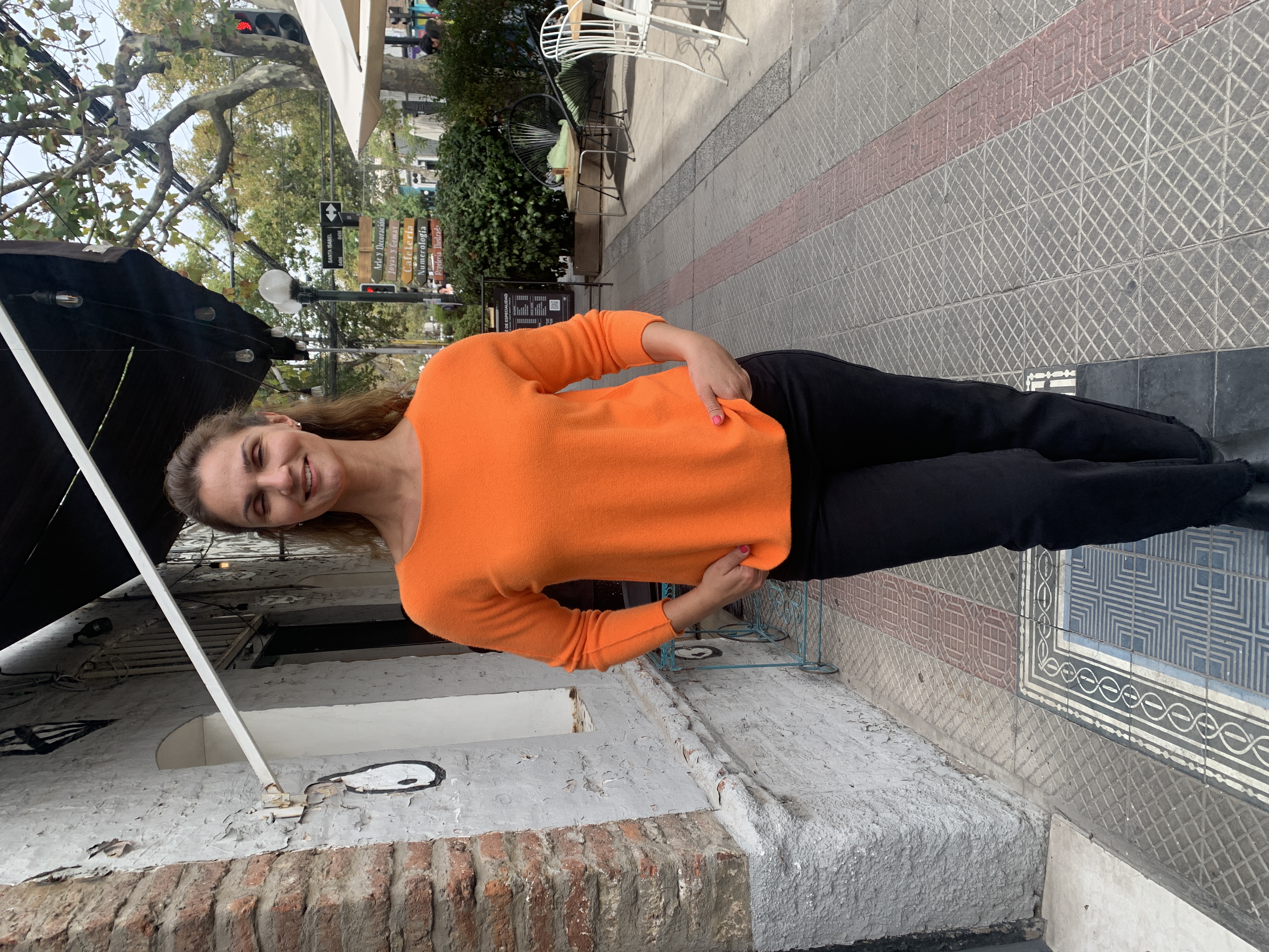 SWEATER CARO NARANJA