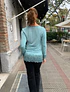 POLERA ENCAJE TURQUESA
