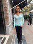 POLERA ENCAJE VERDE AGUA