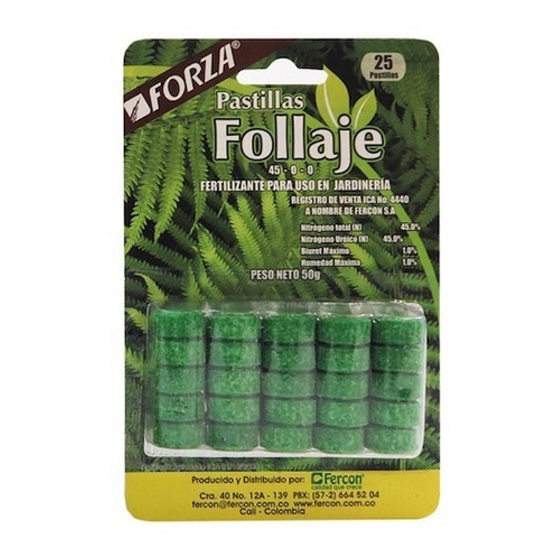 Fertilizante de Plantas De Follaje Pastilla x30 Forza 1