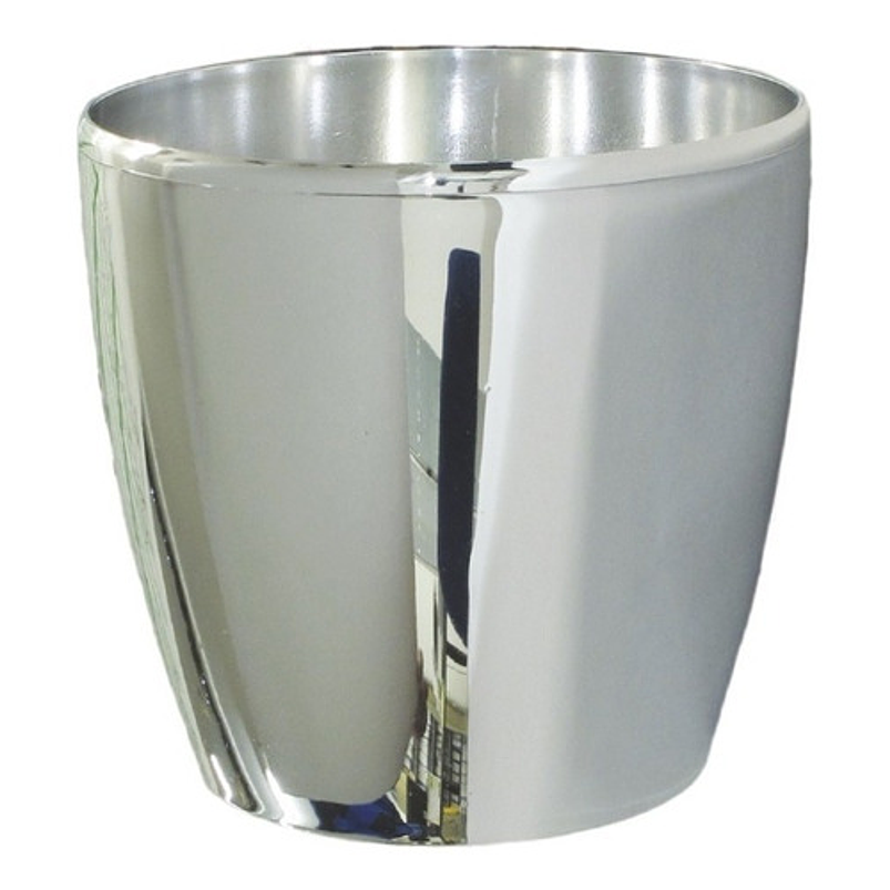 Maceta Plástica Bahía Chrome Metalizado 9cm Diámetro x8cm Alto 1