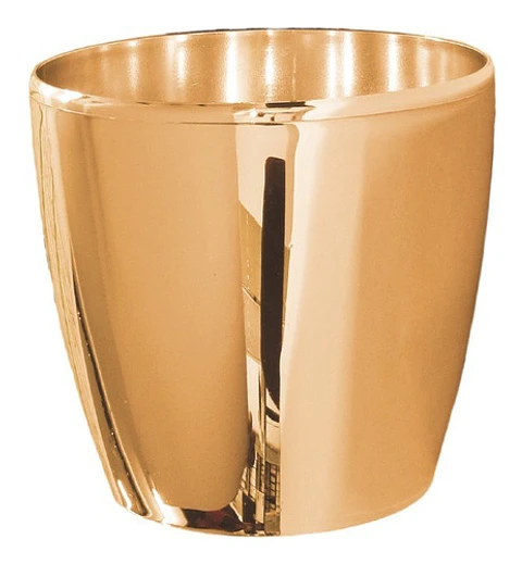 Maceta Plástica Bahía Chrome Metalizado 9cm Diámetro x8cm Alto