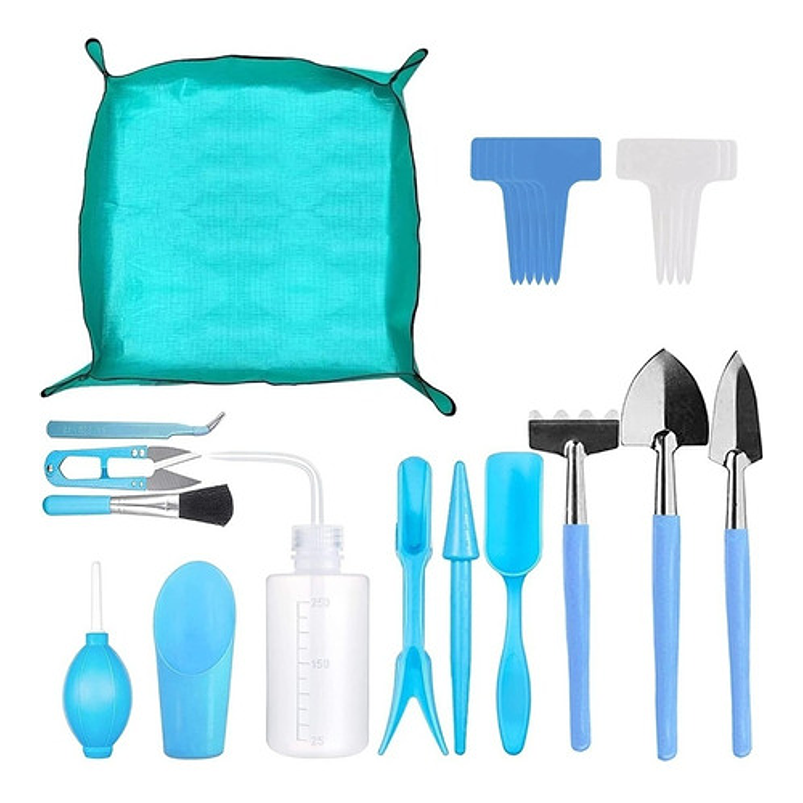 Kit Herramientas De Jardín para Siembra y Cuidado de Cactus Suculentas x15 piezas 1