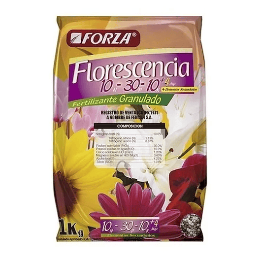 Fertilizante De Plantas 10-30-10 Florescencia Forza Bolsa x1kg 1