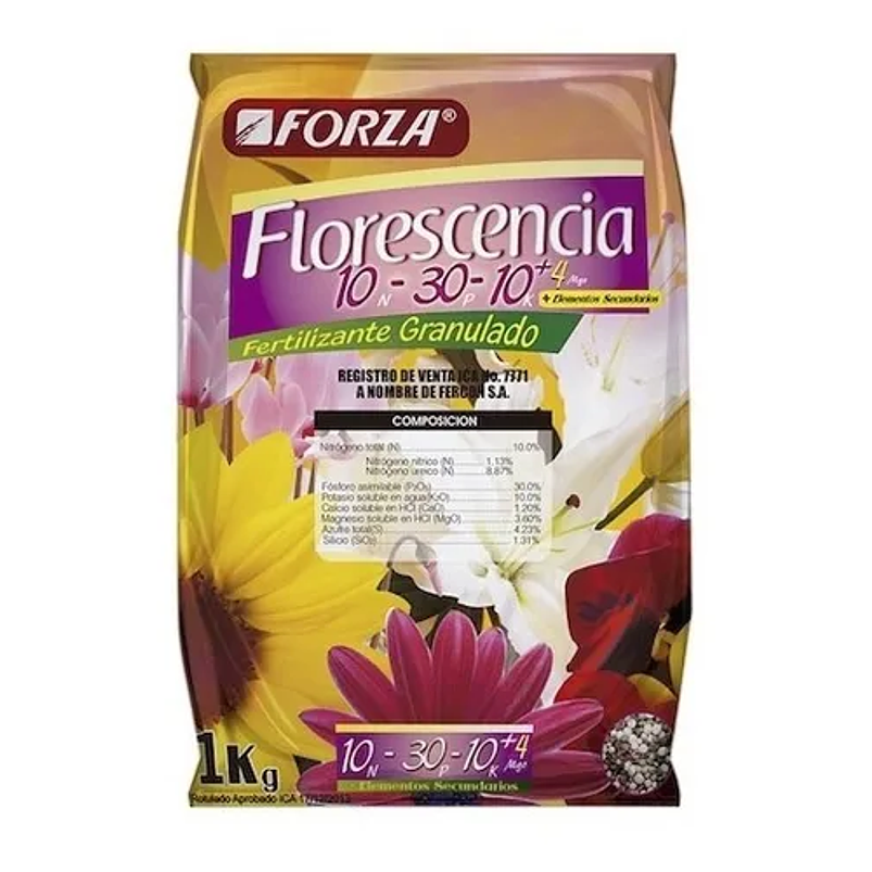 Fertilizante De Plantas 10-30-10 Florescencia Forza Bolsa x1kg 1