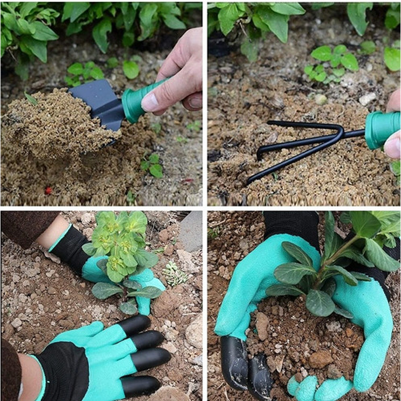 Kit Herramientas Jardinería x11 Piezas Más Estuche Verde 7