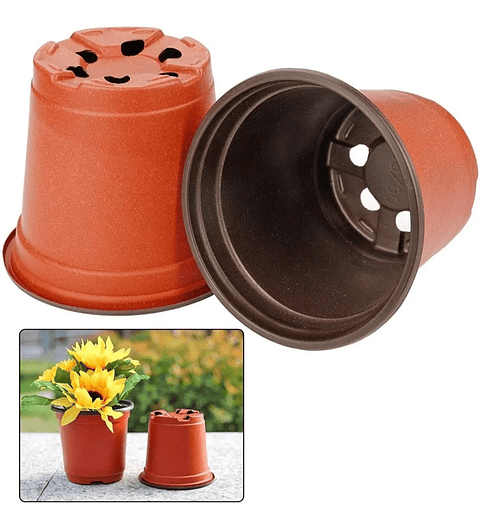 Macetas plásticas de siembra x30 unidades 8cm alto x10cm diametro