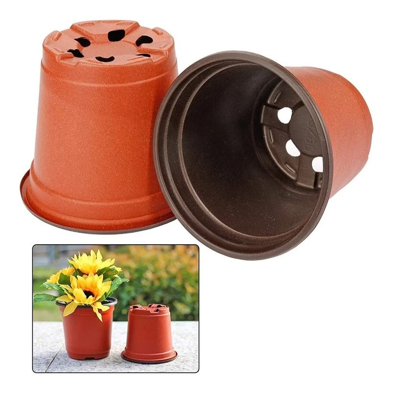 Macetas plásticas de siembra x30 unidades 8cm alto x10cm diametro 2