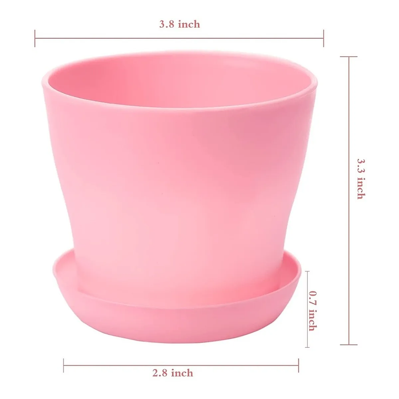 Maceta Plástica Plantas Colores Más Plato 10cm Diámetro x8,5cm Alto 4