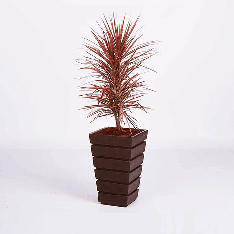 Maceta De Plantas Plástica Gemello Acanalada 33*33*52cm Alto