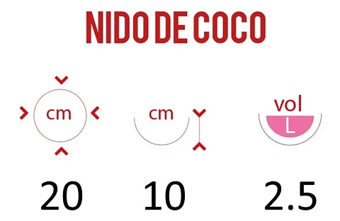 Canasta De Colgar Para Plantas Más Nido De Coco x20 cm Diámetro