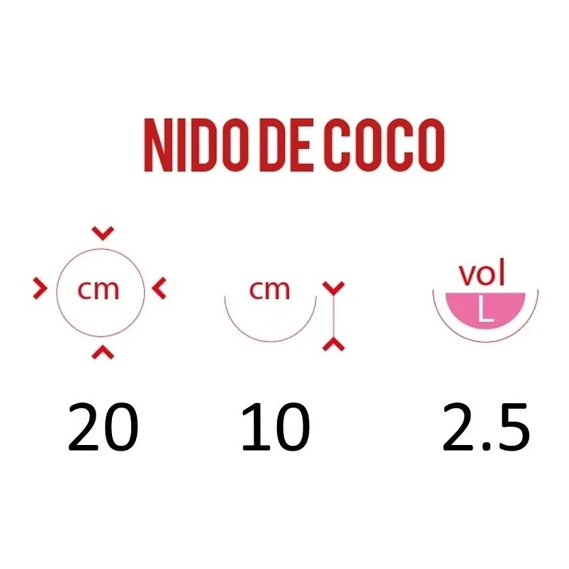 Canasta De Colgar Para Plantas Más Nido De Coco x20 cm Diámetro 2