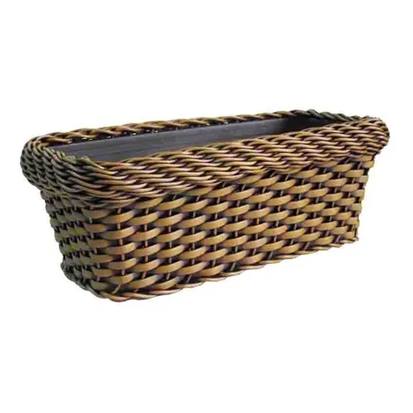 Maceta Plástica Rectangular Tejida x35 centímetros Largo Más Plato 2