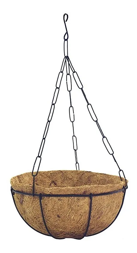 Canasta De Colgar Para Plantas Más Nido De Coco x32 Centímetros Diámetro.