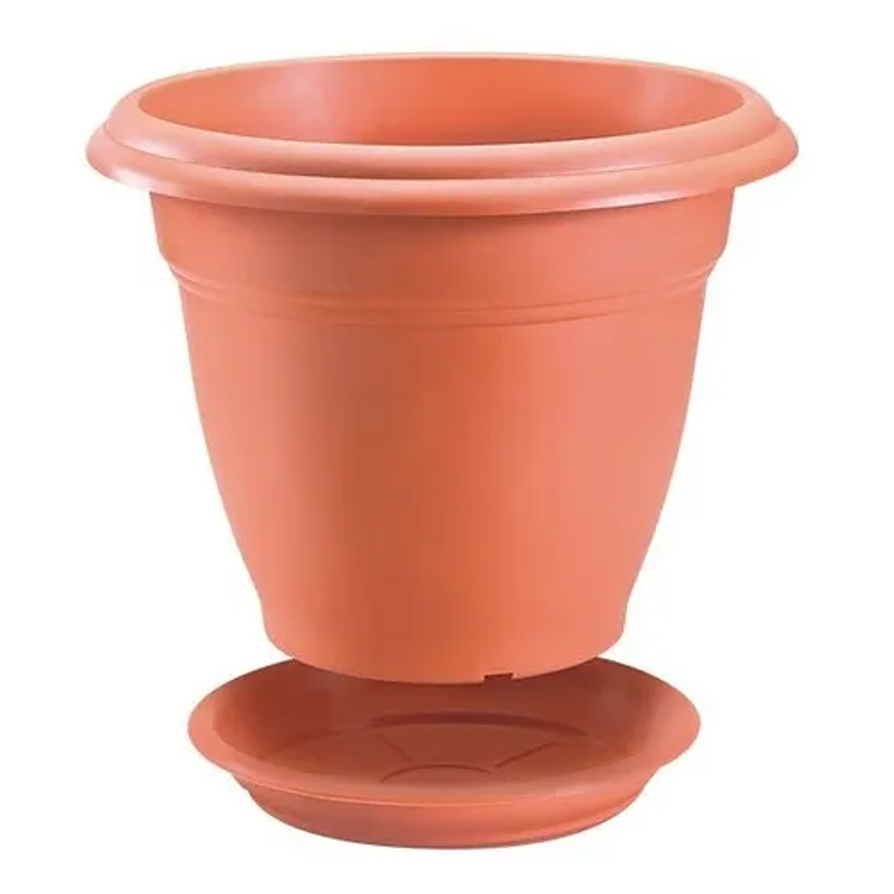 Maceta Plástica Plantas Clásica Más Plato 20 centímetros Diámetro x15 centímetros Alto 1