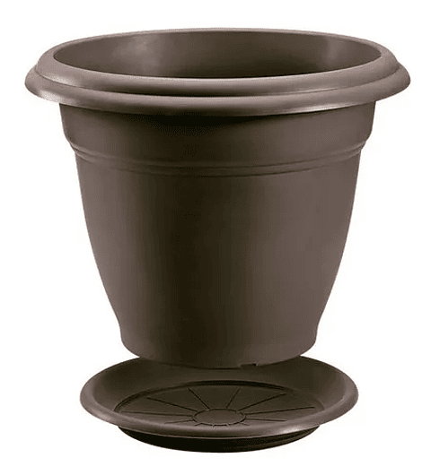 Maceta Plástica Plantas Clásica Más Plato 20 centímetros Diámetro x15 centímetros Alto