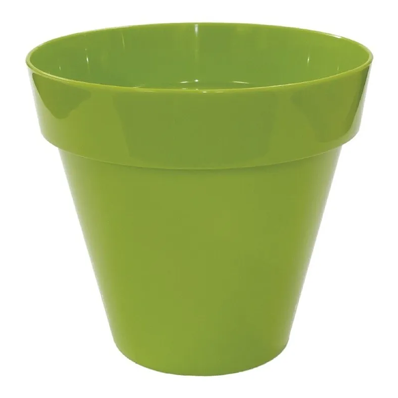 Maceta Redonda Plástica Brillante 22 centimetros Diámetro x19 cm Alto Milan 2