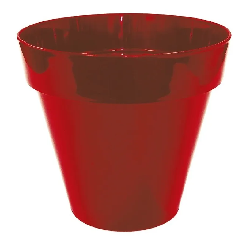 Maceta Redonda Plástica Brillante 22 centimetros Diámetro x19 cm Alto Milan 3