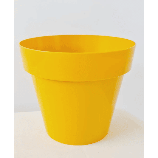 Maceta Redonda Plástica Brillante 22 centimetros Diámetro x19 cm Alto Milan 5