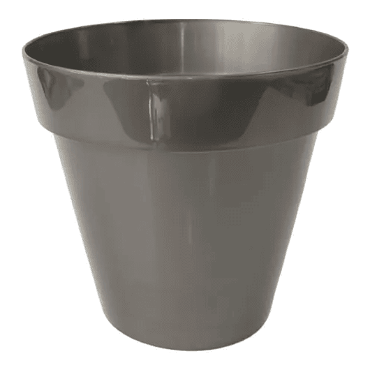 Maceta Redonda Plástica Brillante 22 centimetros Diámetro x19 cm Alto Milan 8