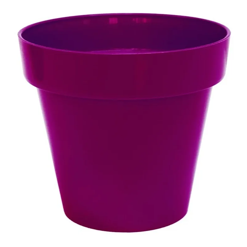 Maceta Plástica Milán Brillante 18cm Diámetro x16cm Alto 3