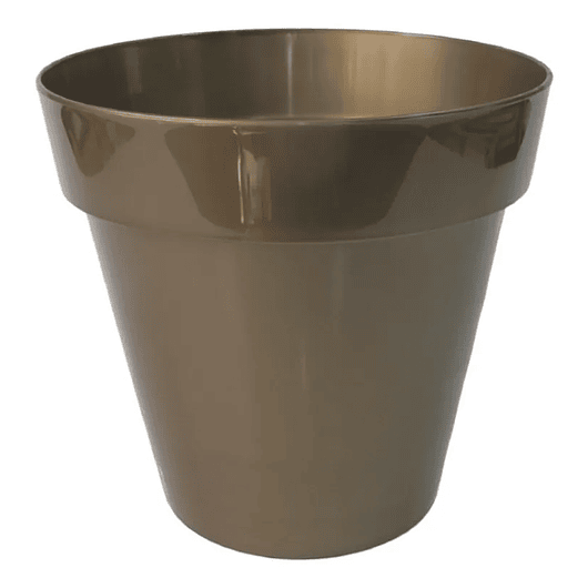 Maceta Plástica Milán Brillante 18cm Diámetro x16cm Alto 4