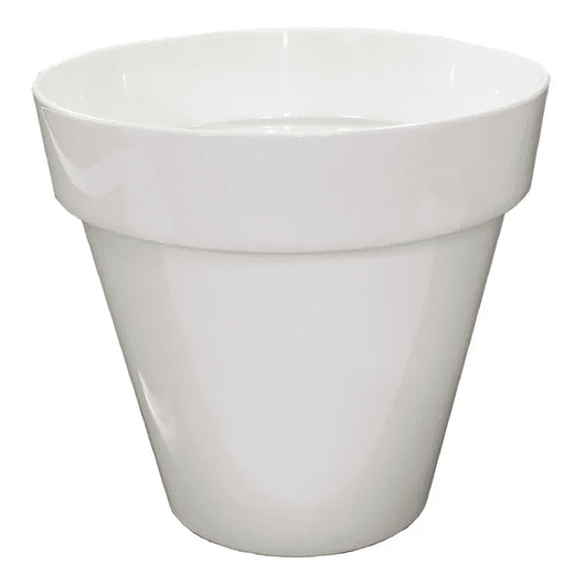 Maceta Plástica Milán Brillante 18cm Diámetro x16cm Alto 5