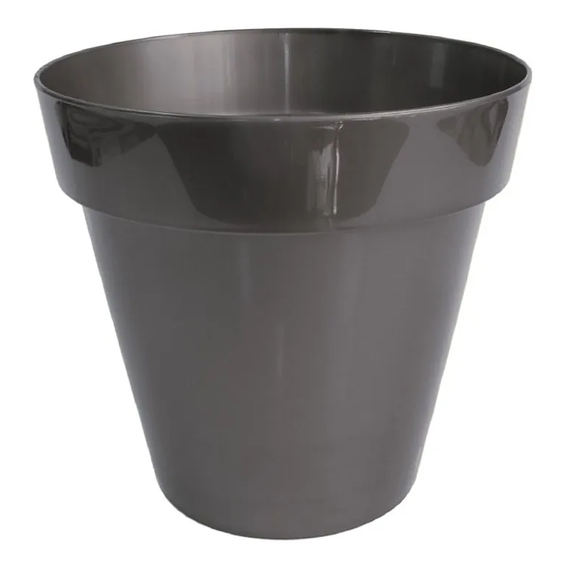 Maceta Plástica Milán Brillante 18cm Diámetro x16cm Alto 7