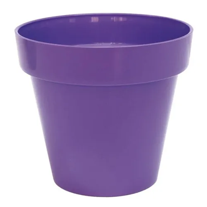 Maceta Plástica Milán Brillante 18cm Diámetro x16cm Alto 11