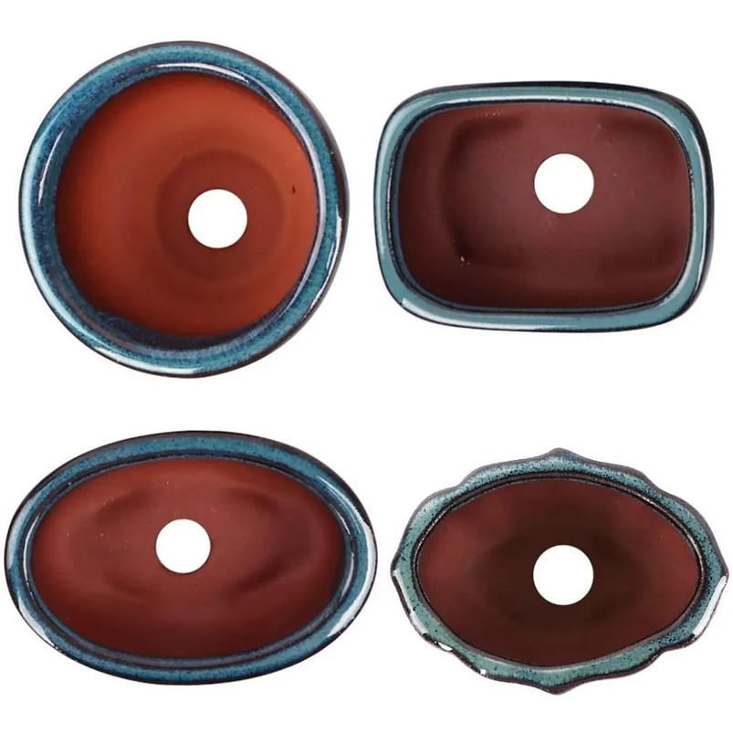 Set Macetas Mini Para Bonsái En Cerámica x4 Unidades 3