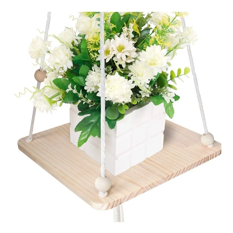 Maceta Colgante En Macramé Bohemio Para Plantas 114cm Largo 2