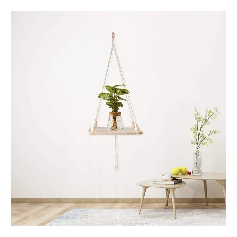 Maceta Colgante En Macramé Bohemio Para Plantas 114cm Largo 5
