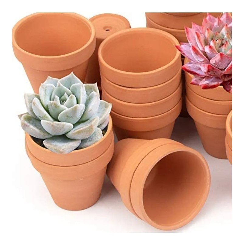 Maceta Suculenta Cactus Arcilla x10 Unidades - 7cm diametro x 6cm alto 2